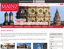 Tablet Screenshot of mainz-tourismus.com